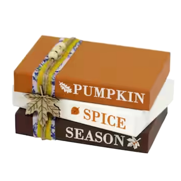 ❌SOLD❌🍂 PUMPKIN SPICE SEASON Book Stack Block Tabletop Sign - Picture 7 of 8